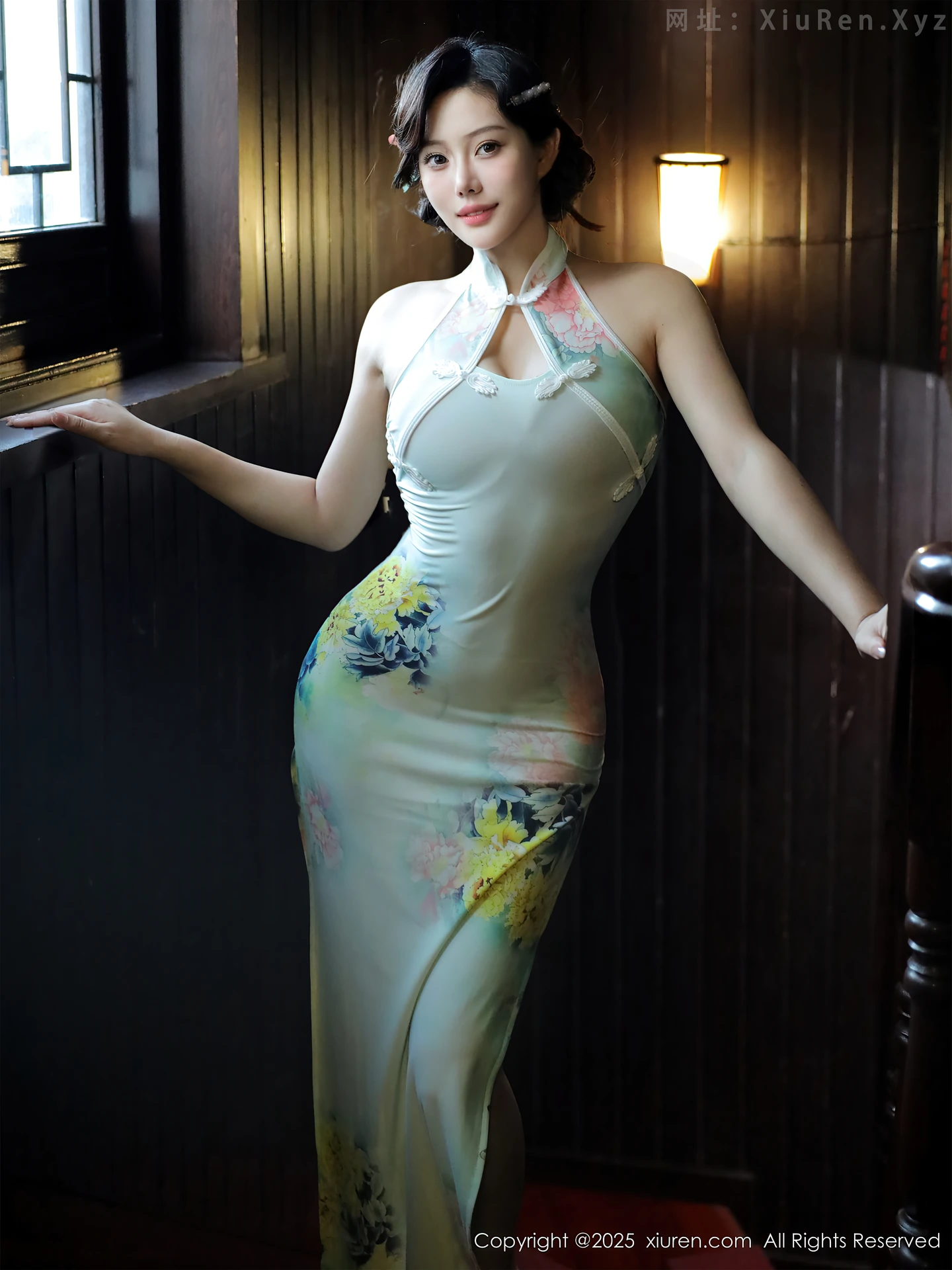 图片[5]-[XiuRen秀人网] VOL.10749 新人模特莉莉安娜o性感绿色旗袍配超薄肉丝秀丰满身材诱惑写真73P-秀人网官方网站